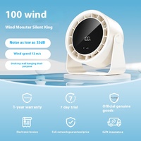 Sans lame 2400mAh Rechargeable Ventilateur Portable Table Usb Ventilateur 180 Degrés Réglable Bureau 100 Vitesse Du Vent Ventilateur