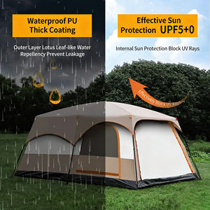 Carpa de Camping Familiar para 8-12 Personas, Impermeable, Fácil de Instalar, con Una Habitación, Ventanas de Ventilación para las Cuatro Estaciones, Tela Oxford, para Exteriores - Product Image 5