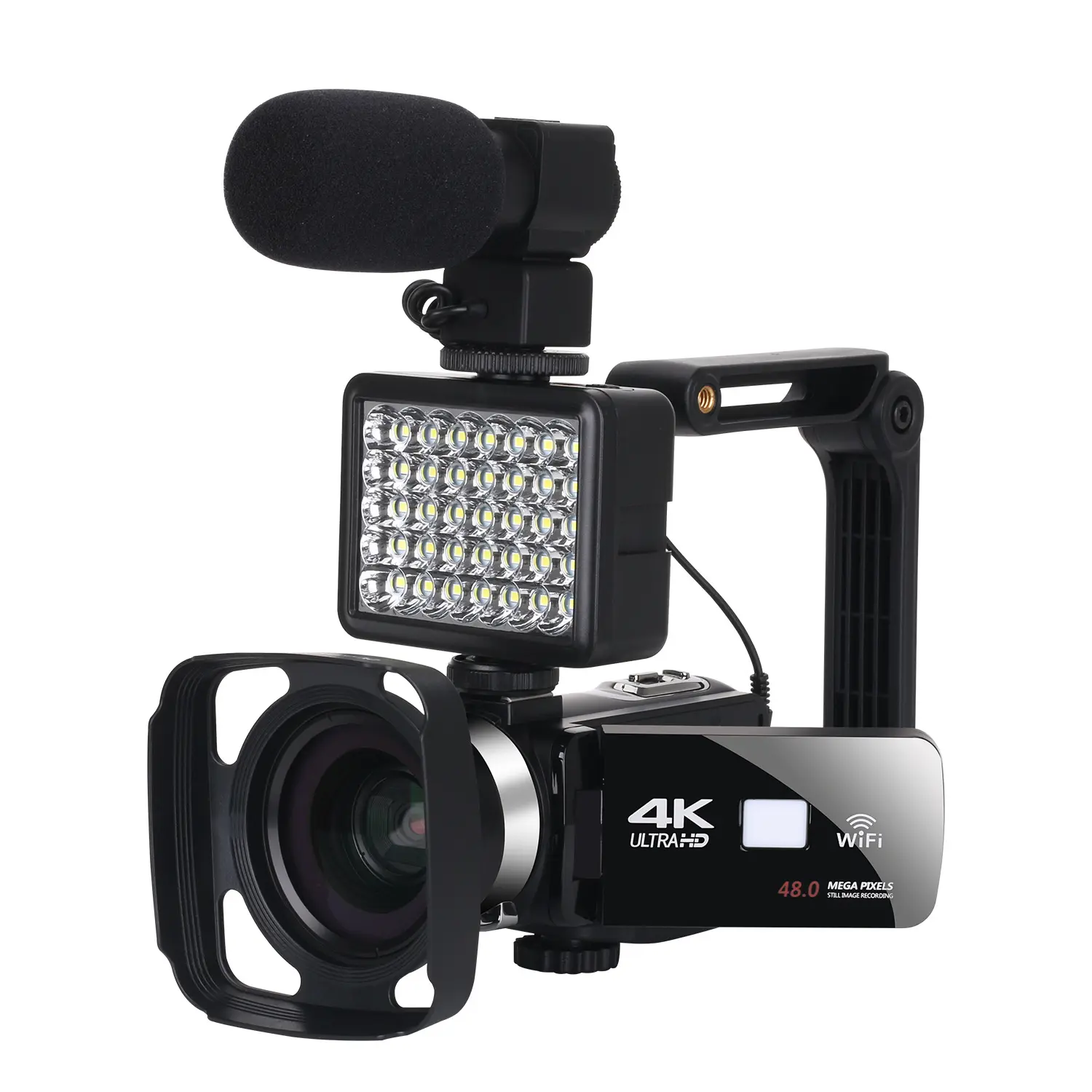 Handycam-cámara de vídeo 4K con visión nocturna WiFi, videocámara para YouTube, transmisión en directo