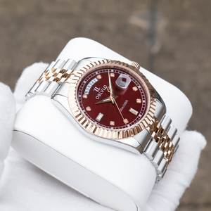 Jam Tangan Pria OBLVLO Luxury RX-VJ Dua Warna 40mm Kristal Safir Day Quartz Sport Multifungsi <span class=keywords><strong>Analog</strong></span> Tanggal Bercahaya - Product Image 2