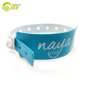 Bracelets de poignet en vinyle unisexe, bijoux en plastique, utilisation une seule fois, Identification, boutons en PVC transparents, OEM, personnalisés, mignons, personnalisables, rfid