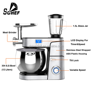 5kg 12L đứng bánh bánh thực phẩm trộn nhà bếp ý nhà máy xoắn ốc bánh mì thương mại bột trộn với máy xay sinh tố - Product Image 3