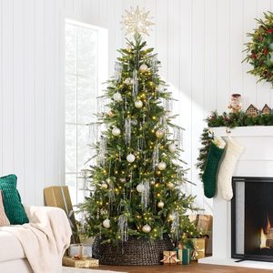 <span class=keywords><strong>Sapin</strong></span> de Noël en aspens de haute qualité, 6-9 pieds, pré-éclairé, réaliste, type <span class=keywords><strong>sapin</strong></span> noble, avec micro-lumières LED blanches multicolores - Product Image 2