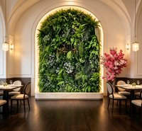 Haie artificielle en plastique de style urbain moderne et écologique pour jardin extérieur, mur végétal décoratif, plantes artificielles