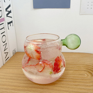 SNW couleur boule poignée <span class=keywords><strong>verre</strong></span> tasse à paroi unique <span class=keywords><strong>verre</strong></span> borosilicaté <span class=keywords><strong>en</strong></span> forme de poire laiteux tasse à thé ménage Latte tasse à café - Product Image 6