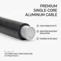 Câble aérien isolé autoportant en aluminium ABC, lignes de distribution d'énergie 0,6/1 kV 600 V XLPE PVC