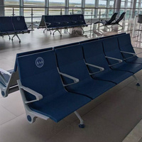Chaises d'attente modernes en acier inoxydable pour salles d'attente d'hôpitaux, gares, hôtels, métros, aéroports, écoles et gymnases