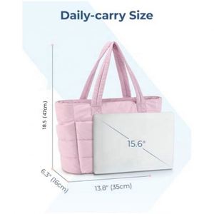 Sac fourre-tout matelassé personnalisé pour femmes - Sac fourre-tout de travail avec compartiments, sac à main matelassé pour les voyages et le bureau - Product Image 4