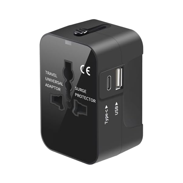 Wonplug All-in-One Universal Worldwide Travel Adapter Power AC Wall Charger USB-C USB-A Charging Ports for USA UK AUS for Laptop
