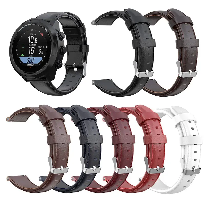 Per Suunto 9/7/D5i Sport polso HR Baro Smartwatch accessori cinturino di ricambio 24mm cinturino in pelle cerata olio