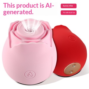 女性用快楽グッズ ローズフラワー吸引式エッグバイブレーター 乳首責め 大人のおもちゃ - Product Image 1