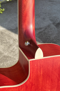 Prix de gros Aiersi marque logo personnalisé 41 pouces <span class=keywords><strong>corps</strong></span> en <span class=keywords><strong>aulne</strong></span> laminé coupe couleur rouge guitare acoustique instrument à cordes - Product Image 6