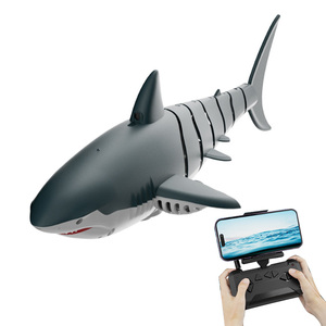 OBEST Jouet Bateau de Requin télécommande 2,4 GHz, RC Shark