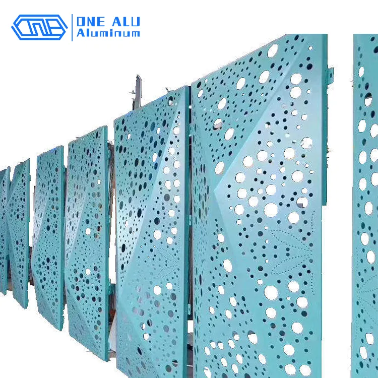 Building Decoration Materials CNC Cutting Ventilated Wall Cladding Aluminum Perforated Metal Panel For Exterior And Interior