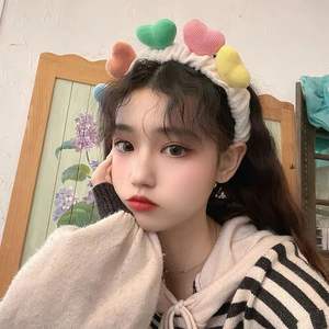 عصابة رأس نسائية على شكل قرون الأرانب وآذان الحيوانات الكرتونية مع فيونكة مخملية وتفاصيل على شكل قلب - Product Image 4