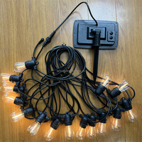 Ampoule LED à filament S14 E26/E27, guirlande lumineuse solaire, guirlande de Noël pour patio, étanche IP65, pour extérieur, à suspendre/à fixer, avec prises