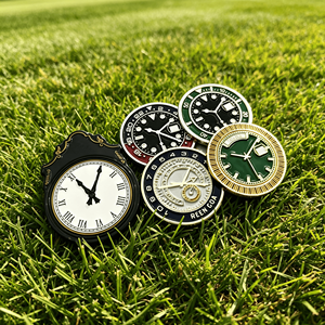 Marqueur de balle de golf <span class=keywords><strong>vert</strong></span> classique de haute qualité avec logo personnalisé, durable, avec clip pour chapeau, blanc - Product Image 1