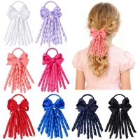 Bande élastique à nœuds avec fil en spirale, accessoire pour cheveux enfant motif fleur bulle avec bandeau et serre-tête
