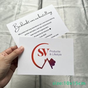 Cartes de remerciement imprimées en couleur, cartes de vœux personnalisées pour le commerce électronique, cartes de vœux de marque pour les petites entreprises - Product Image 2