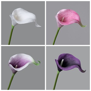 CallaFloral Fleurs artificielles en plastique, lys calla à branche unique, blanc, rose, violet, décoration intérieure - Product Image 3