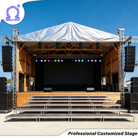 Système de scène en alliage d'aluminium sur mesure de qualité professionnelle 1,22x2,44m entièrement personnalisable pour projet de théâtre