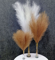 Faux Fluffy Reeds Boho Buatan Pampas Rumput Dekorasi Bunga Tanaman