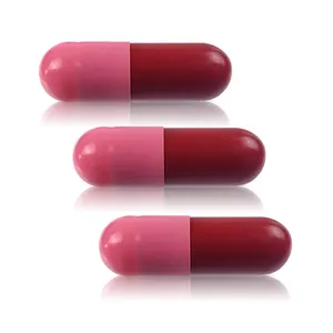 แคปซูลเม็ดยาแบบแข็งมีสีใสสามารถปรับแต่งได้มีขนาด000 000 000 00 1 2 3 4ได้รับการรับรองฮาลาล ISO