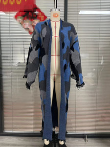 Nuovo <span class=keywords><strong>Cardigan</strong></span> Lungo da <span class=keywords><strong>Donna</strong></span> alla Moda per Autunno Inverno Primavera, Maglione Casual con Blocchi di Colore a Contrasto, <span class=keywords><strong>Giacca</strong></span> da <span class=keywords><strong>Donna</strong></span> - Product Image 5