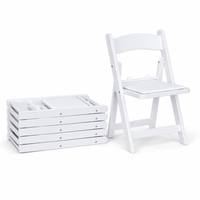 Chaise pliante en résine plastique blanche Wimbledon, moderne, confortable et durable, idéale pour les enfants, les jardins, les restaurants, les parcs et les fêtes – Offre spéciale