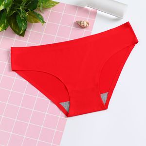 Tangas de seda helada sexys de talle bajo para mujer, bragas sin costuras de una pieza al por mayor, tangas de seda helada de color liso para damas - Product Image 6