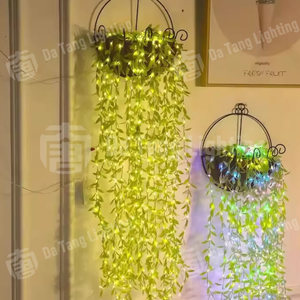 Cortina de luces LED con control remoto estilo Willow, IP65, efecto en cascada, para decoración de paisajes de Halloween y Navidad, personalizable - Product Image 1