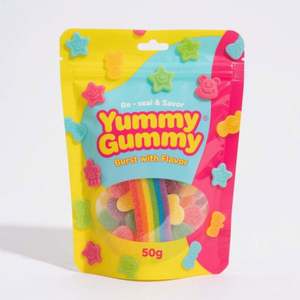 ถุงขนมเยลลี่เคี้ยวหมากฝรั่งแบบปิดซ้ำได้1กรัม-14กรัมกระเป๋ายืนขึ้นทนทานซิปล็อคเกรดอาหาร Mylar - Product Image 1