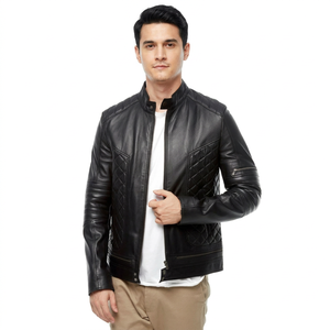 WholesaleFull Sleeve Custom Logo <b>Men's</b> <b>Leather</b> <b>Jackets</b> 2026 Latest Design <b>Men's</b> <b>Leather</b> <b>Jacket</b> ForOnline <b>jacket</b> for <b>men</b> - Product Image 1