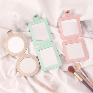 Compact <b>Mirrors</b> for Purses Stainless Steel <b>Mirror</b> with PU Leather Sleeve Mini Pocket Makeup <b>Mirror</b> - Product Image 1