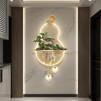 Décoration Murale en Porcelaine Cristalline Arbre Bonsaï, Paysage Montagneux Sculptural pour Hall d'Accueil, Entrée et Intérieurs d'Hôtellerie