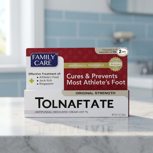 Lot de 2 crèmes antifongiques Tolnaftate USP 1% FAMILY CARE pour le pied d'athlète, soin de la peau, contrôle des démangeaisons, alternative au Tinactin-1 pour adultes - Product Image 2