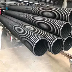 SN8 SN4 400mm 500mm 800mm 1000mm tubo corrugado HDPE de parede dupla de grande diâmetro tubo de bueiro HDPE