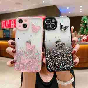 Protector de cámara para teléfono móvil, <span class=keywords><strong>funda</strong></span> trasera ostentosa, antigolpes, efecto mariposa brillante, para Nokia X100 - Product Image 3