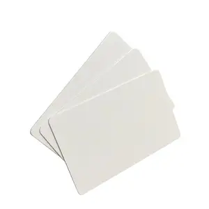 Precio de fábrica de pvc policarbonato PC material blanco tarjeta de identificación en blanco para impresora de inyección de tinta