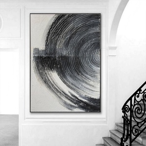 Peinture murale abstraite Wabi Sabi sur toile encadrée, œuvre d'art moderne pour la décoration intérieure du salon, de la chambre à coucher et du bureau - Product Image 1