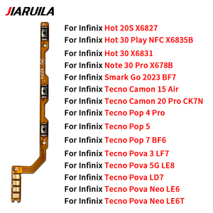 Parti del telefono cellulare per Infinix Hot 20S 30 Play NFC Note 30 Smart Go power e volume cavi flex interruttore di alimentazione On Off cavo muto - Product Image 4