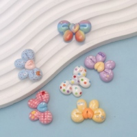 Breloques nœuds mignons en résine à dos plat pour centre de nœuds DIY, cadre photo et scrapbooking artistique mural