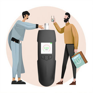 เครื่องวัดแอลกอฮอล์แบบพกพา AT8070 รุ่นใหม่ คุณภาพสูง สำหรับยุโรป ญี่ปุ่น สหรัฐอเมริกา สำหรับตรวจจับการดื่มแล้วขับ - Product Image 2