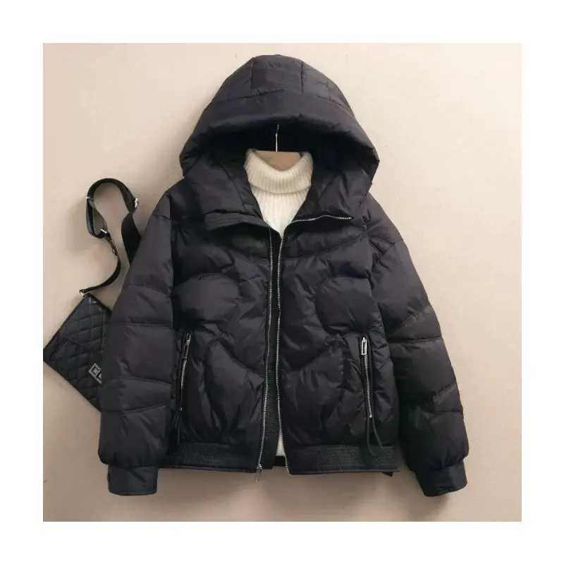 Trendy design accept custom vintage thickening solid colour small size women's down jacket for winter overcoat