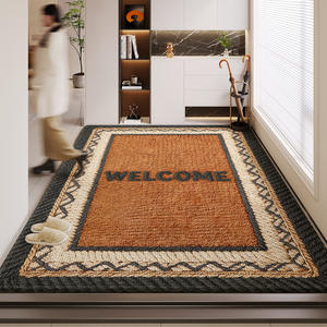 Tapis de bienvenue rectangulaire en fibre de polyester antidérapant pour entrée intérieure, usage domestique - Product Image 1