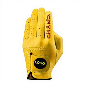 Gants de golf en cuir véritable de haute qualité 2025, confortables et souples, en peau de mouton, avec le meilleur soutien du poignet, trous respirants pour les doigts, logo personnalisé - Product Image 1