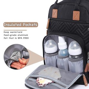 Tas Popok Bayi Unisex Besar, Ransel Popok Perjalanan Berlapis Tahan Air untuk Anak Laki-laki dan Perempuan