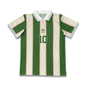 Maglia da Calcio Personalizzata Classica a Righe Stile Street-Style Retrò, in Poliestere Traspirante, Oversize - Product Image 2