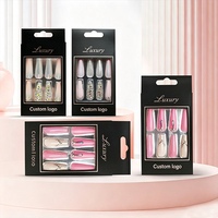 Faux ongles à presser couleur unie, style mondial, commande mixte, faible MOQ, réutilisables, en ABS, vente en gros, approvisionnement en vrac
