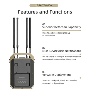 Drone Tespit Sistemi - Dayanıklı Sinyal Dedektörü, İç/Dış Mekan Kamu Güvenliği için Uzaktan Kumandalı 70-6200m Drone Dedektörü - Product Image 4
